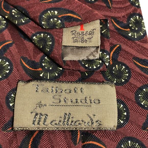 Vintage Burgundy Shell Tie from Talbott Studio for Maillard's Tie USA Silk - Picture 6 of 8